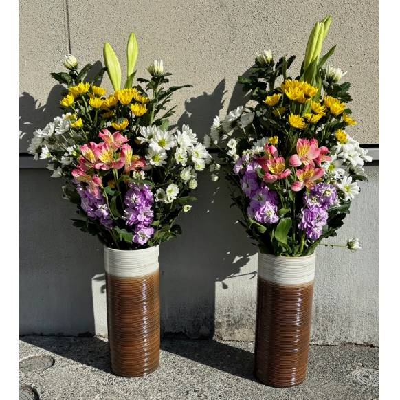 法事用花瓶生花 1対 900019